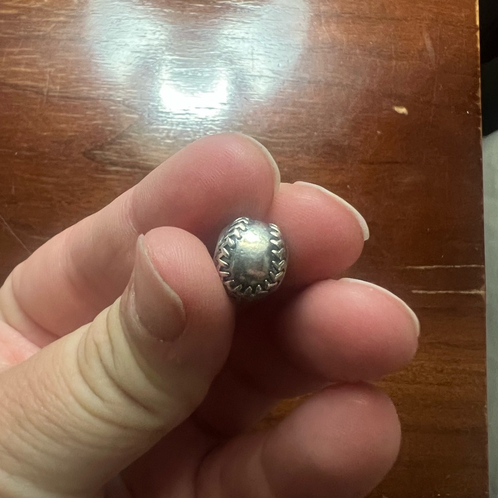 Pandora Silver Baseball Charm